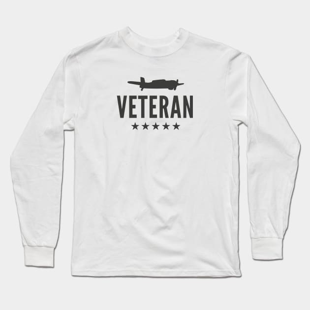 Veteran Bomber Plane World War II Long Sleeve T-Shirt by notami